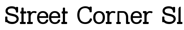 Street Corner Slab font preview